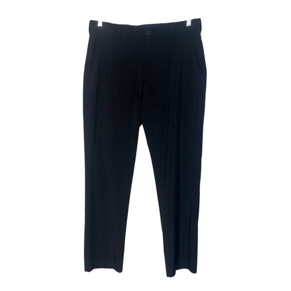 Izod Golf Pants Mens Flat Front Performance Pants Black Size 34x30 - Picture 1 of 10